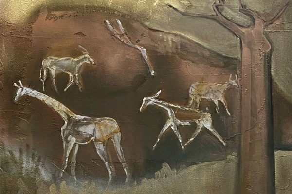 Tibor Andráši ml. “Afrika 1” maľba, kombinovaná technika na dreve 600 x 500mm Tibor Andráši ml. “Afrika 1” maľba, kombinovaná technika 600 x 500mm